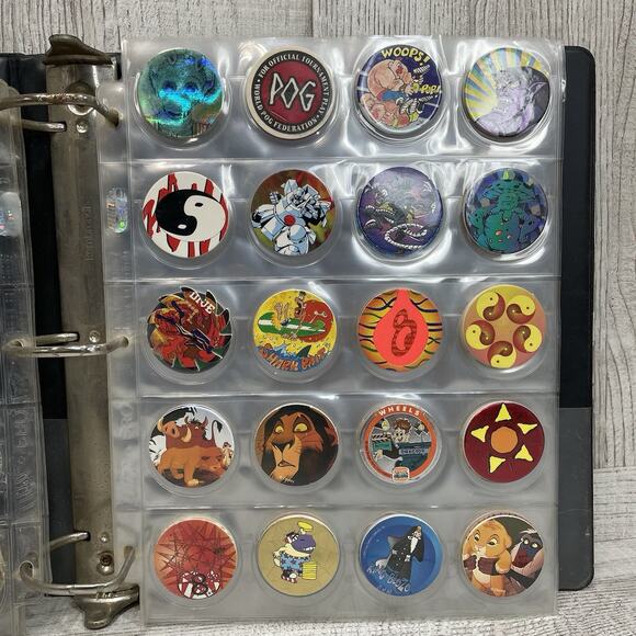 Original World Pog Federation Official Collector's Album, How To Card & 379 Pogs - Picture 5 of 13